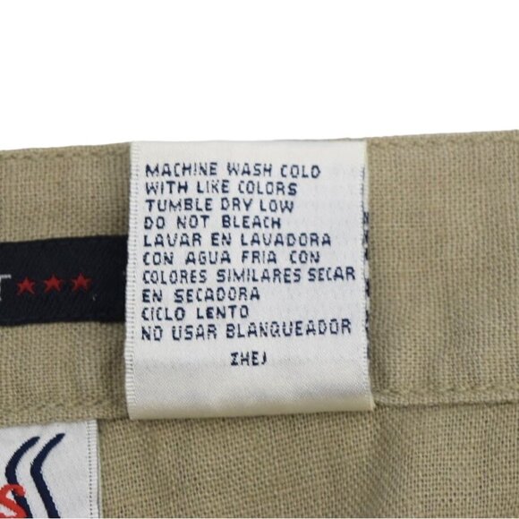 Bill Blass Linen Capri Pants Womens Size 14 Tan Casual Lightweight - Picture 7 of 9